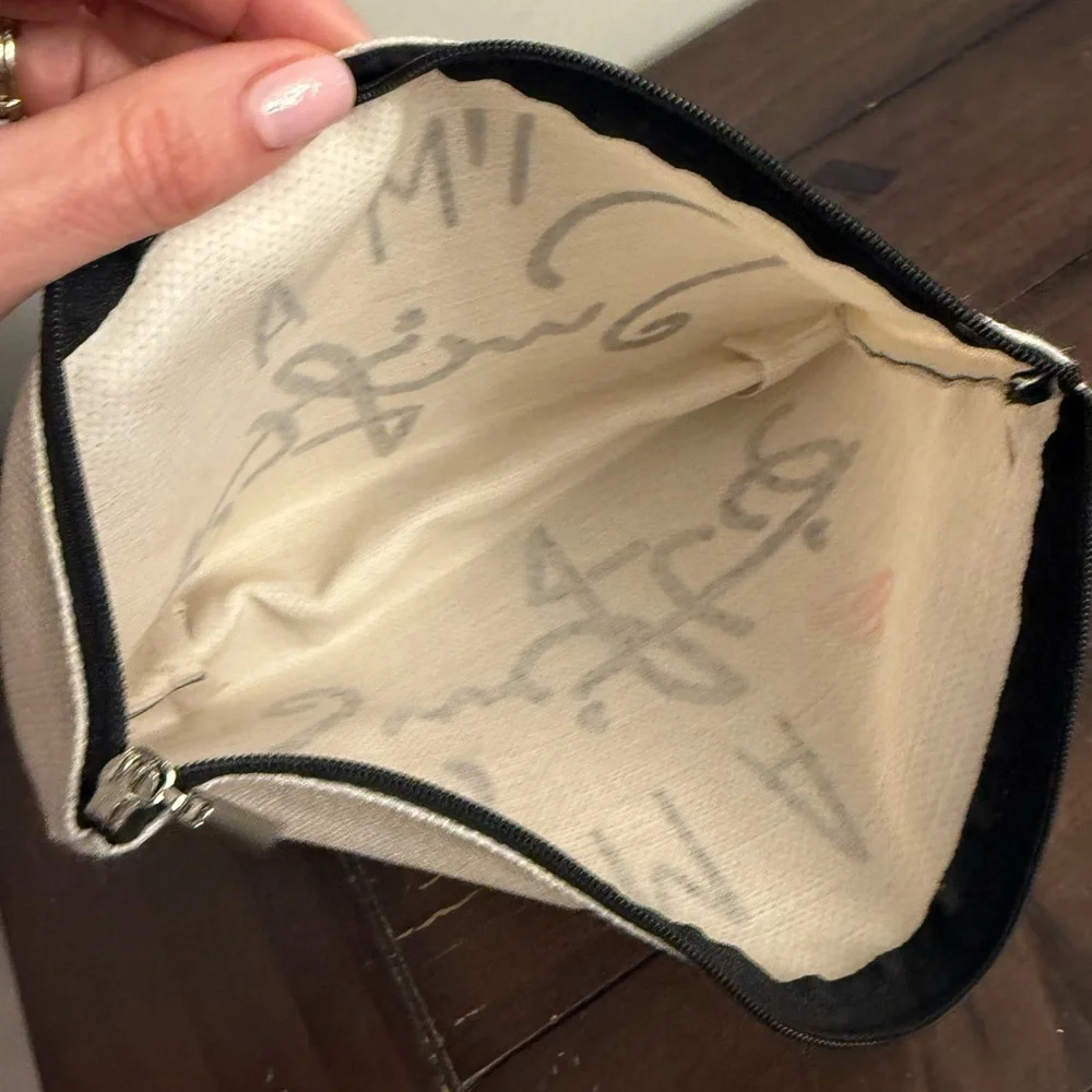Taylor Swift Cream and Black Canvas Pouch